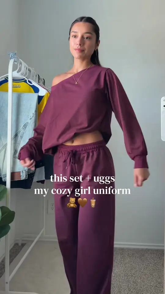 Frame from Michelle's video: matching two-piece set
